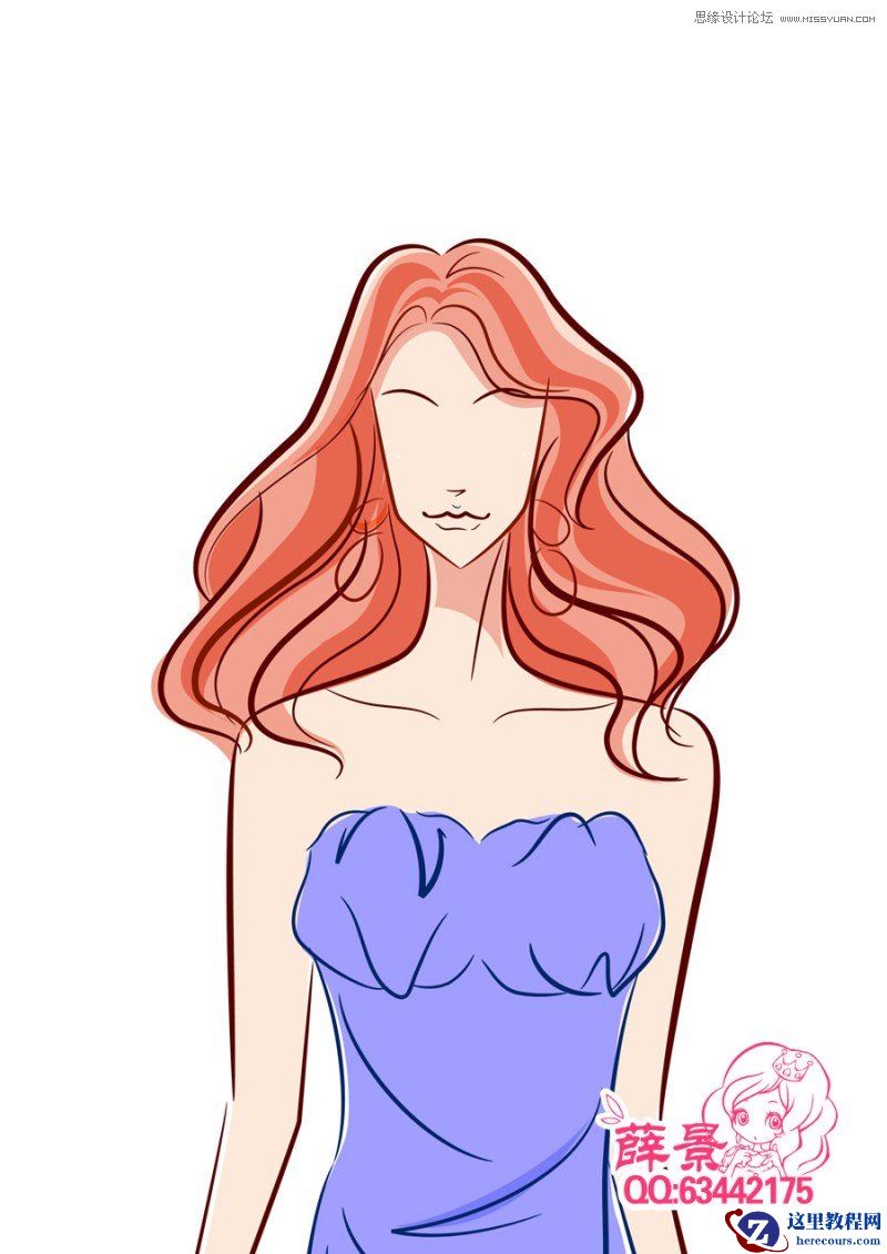 Illustrator结合位数板绘制时尚的女郎