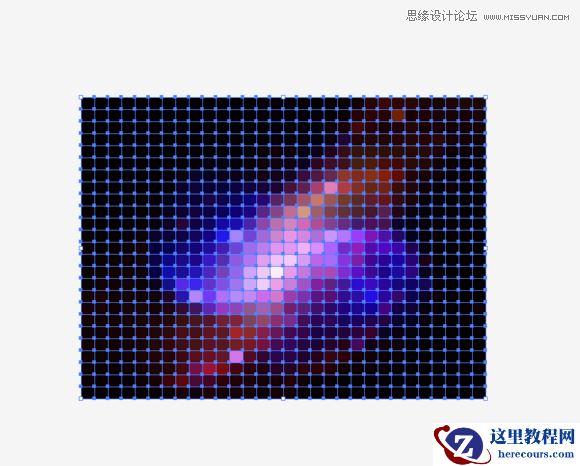 Illustrator制作炫彩风格马赛克背景