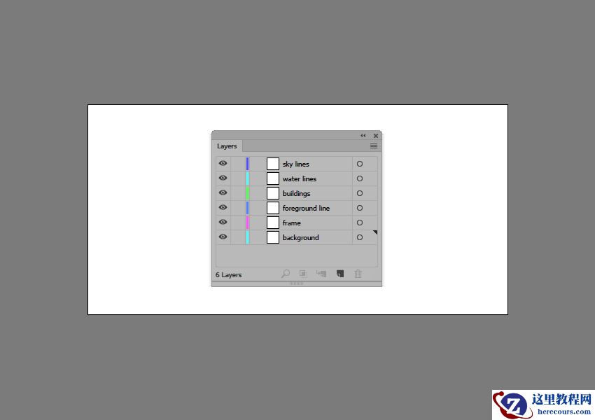 Illustrator绘制线描风格的城市插图教程