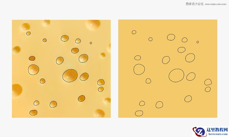 Illustrator绘制写实主义的奶酪图案背景图