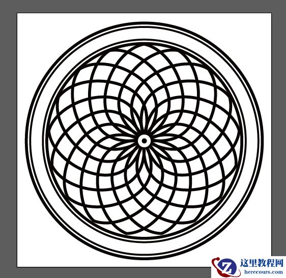 Illustrator绘制创意的万花筒花朵图形