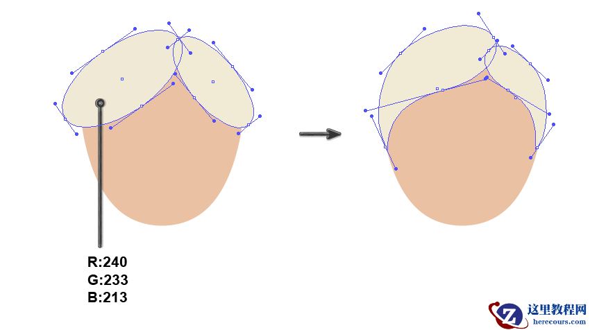 Illustrator绘制扁平化风格的喝咖啡女孩