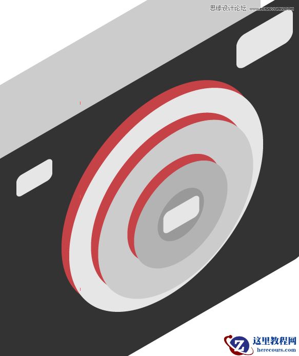 Illustrator绘制时尚的数码相机图标