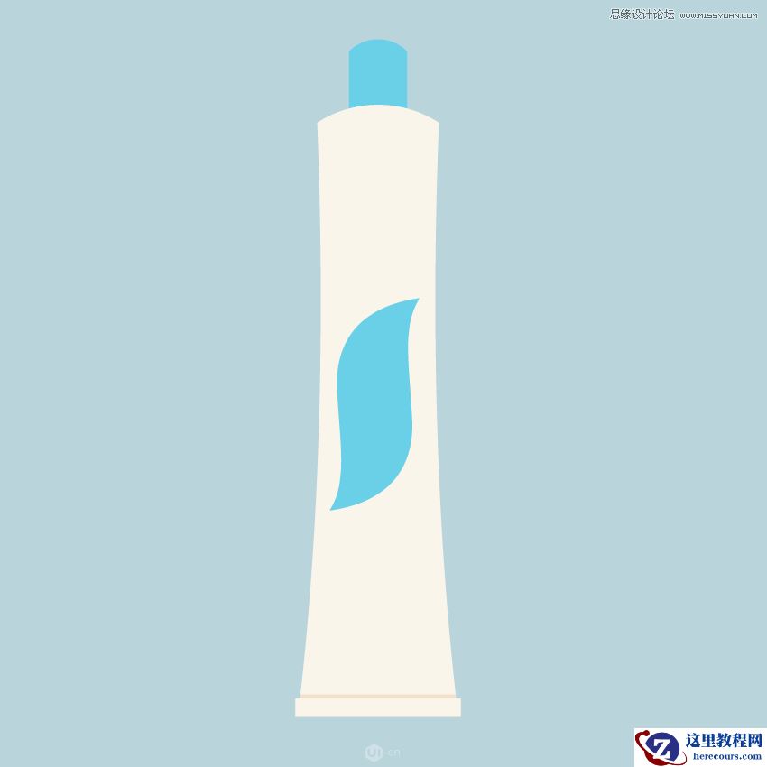 Illustrator绘制简洁风格的牙齿图标教程