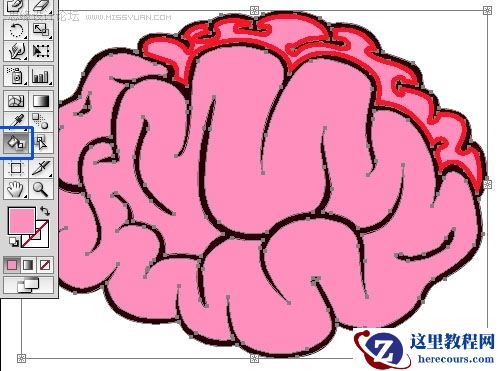 Illustrator绘制大脑图标教程