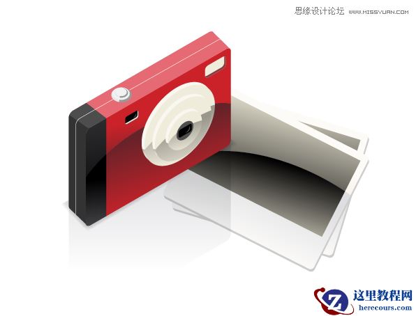 Illustrator绘制时尚的数码相机图标