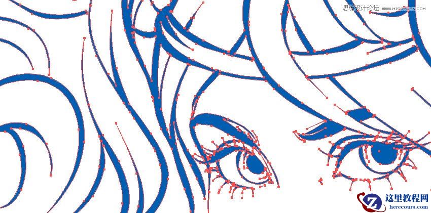 Illustrator绘制唯美的水彩美人鱼插图