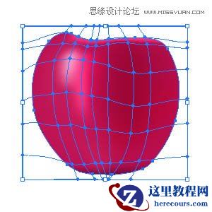 Illustrator使用渐变网格绘制逼真的红苹果