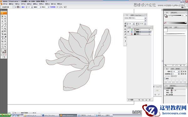 Illustrator绘制矢量风格的中国花鸟画