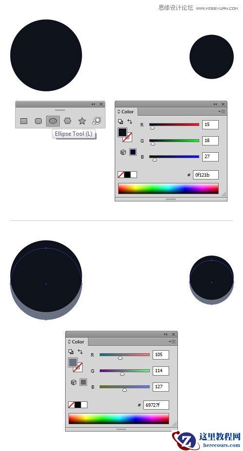 Illustrator绘制大气典雅的灯光背景效果图