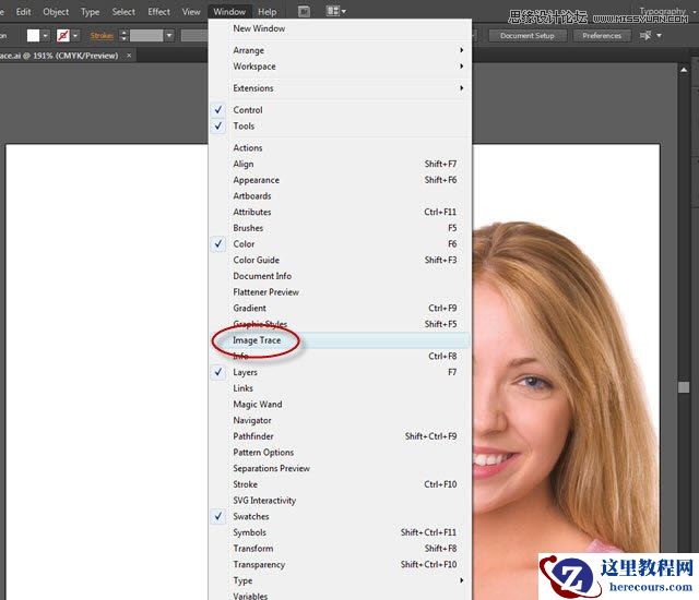 Illustrator调出人物照片质感的黑白效果
