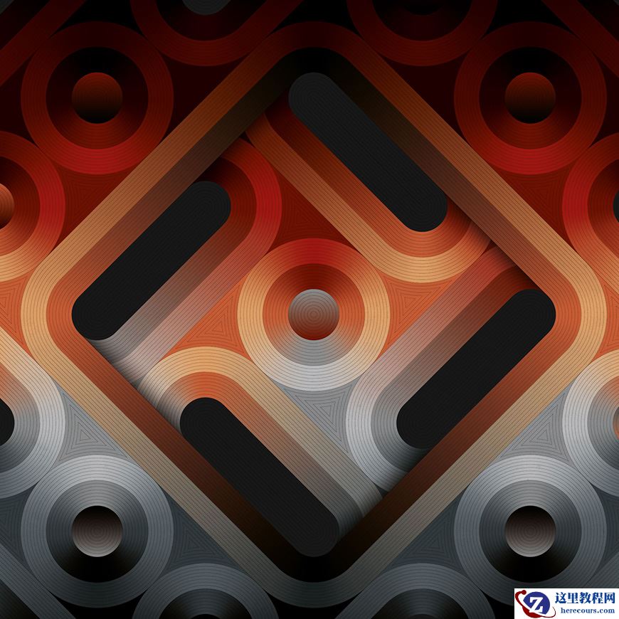 Illustrator绘制软件启动页抽象插图效果