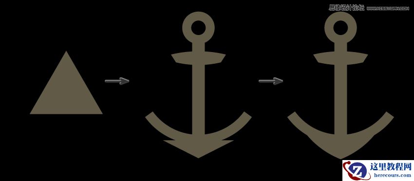 时尚船锚：AI绘制鲜花装饰的船锚图标