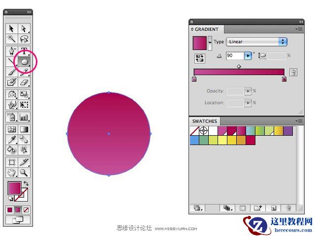 Illustrator实例教程：绘制精美渐变插画