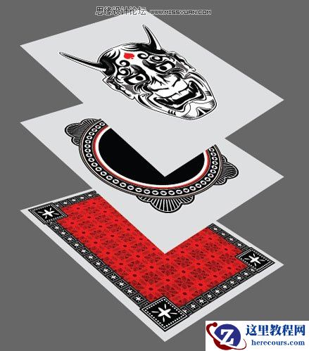 Illustrator绘制恶魔的面具插画图腾