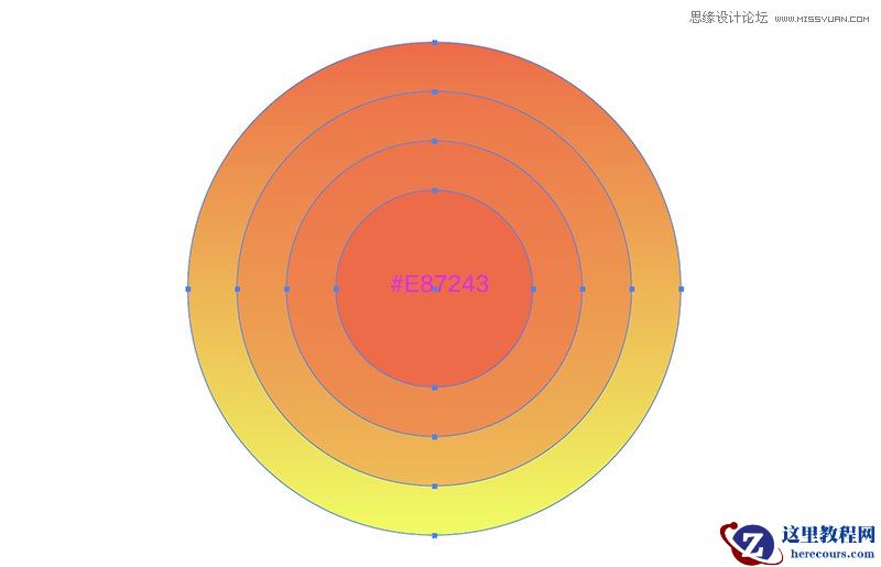 Illustrator绘制磨砂颗粒感的日落插图