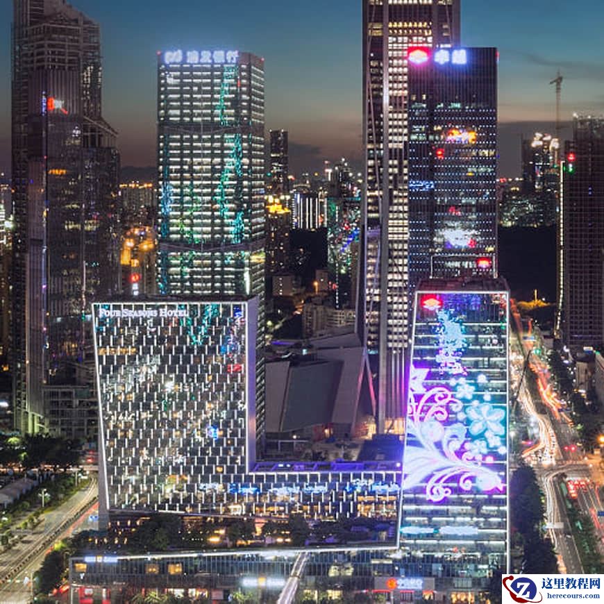 Illustrator绘制时尚绚丽的城市夜景插画