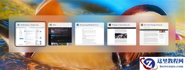 Windows 11 Alt+Tab切换界面升级:越来越像苹果了