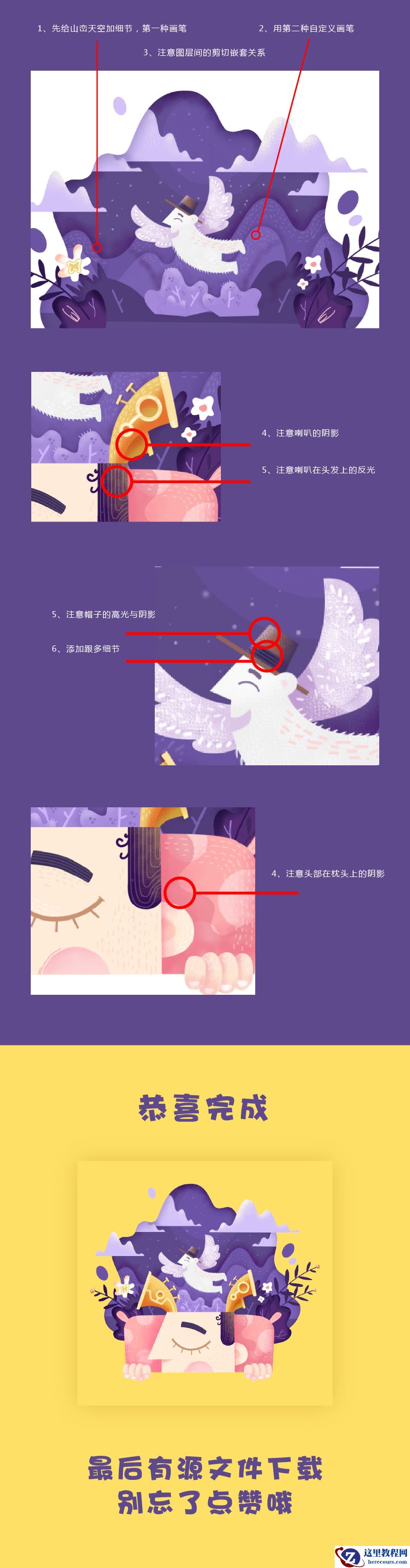 Illustrator绘制创意风格的插画效果图