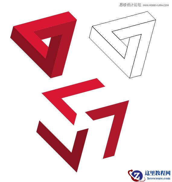 Illustrator绘制神秘彭罗思三角教程