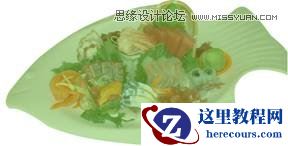 Illustrator巧用拼合透明度抠出盘子