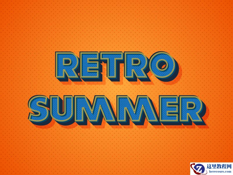 Illustrator制作复古风格的3D艺术字教程