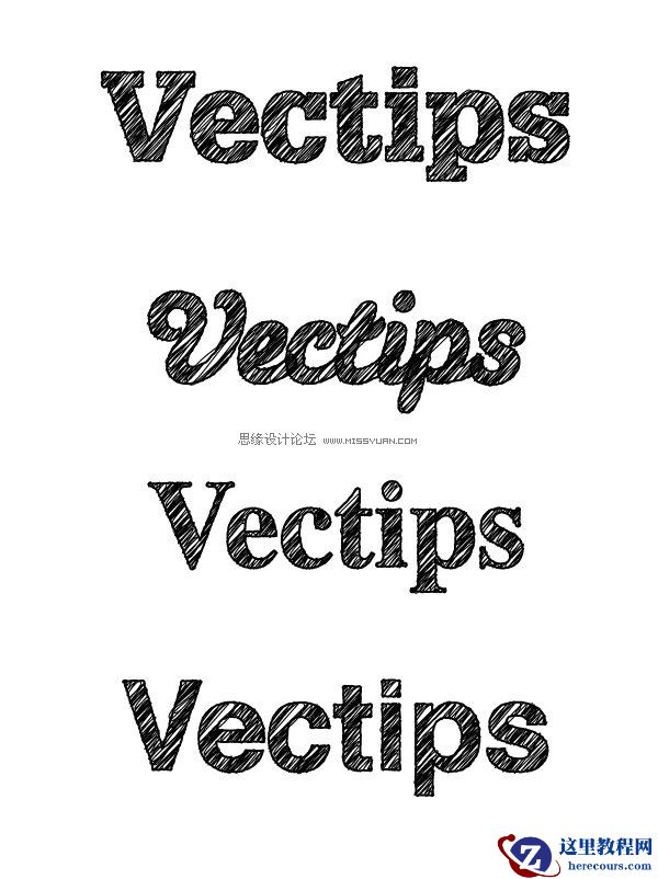 Illustrator国外教程：把任一字体转换成速写字体