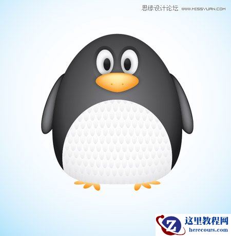 Illustrator绘制一只超萌的企鹅