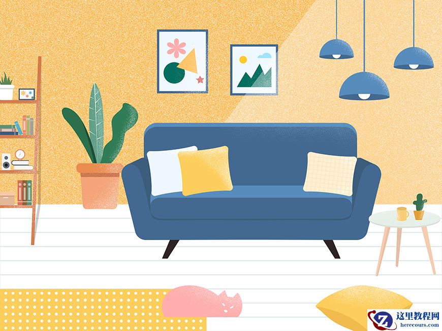 Illustrator绘制扁平化风格的办公室插画