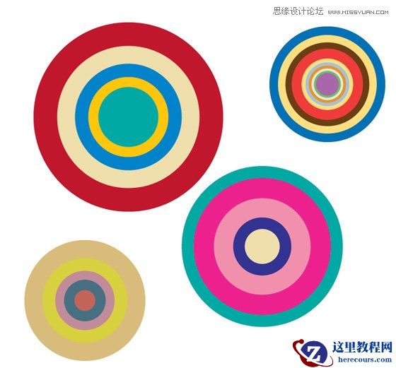 Illustrator绘制漂亮彩色的时尚圆圈