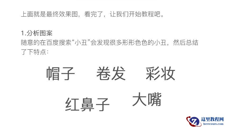 Illustrator绘制卡通风格的小丑图标教程