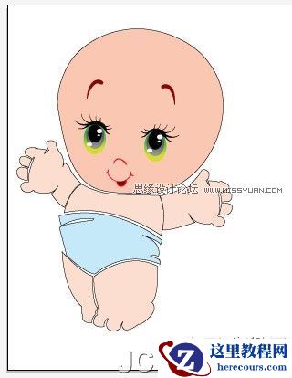 Illustrator鼠绘教程:绘制可爱的宝宝
