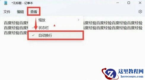 win11记事本设置自动换行的方法步骤