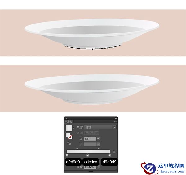 Illustrator制作唯美多彩蔬菜沙拉盘