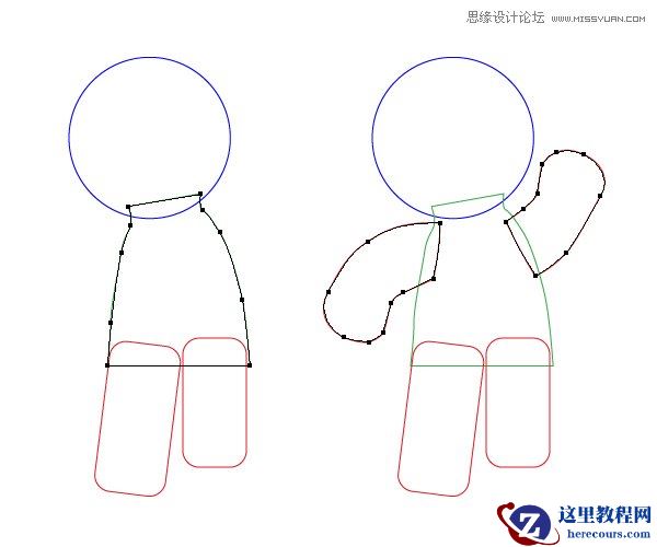 Illustrator绘制立体风格的饼干小人教程