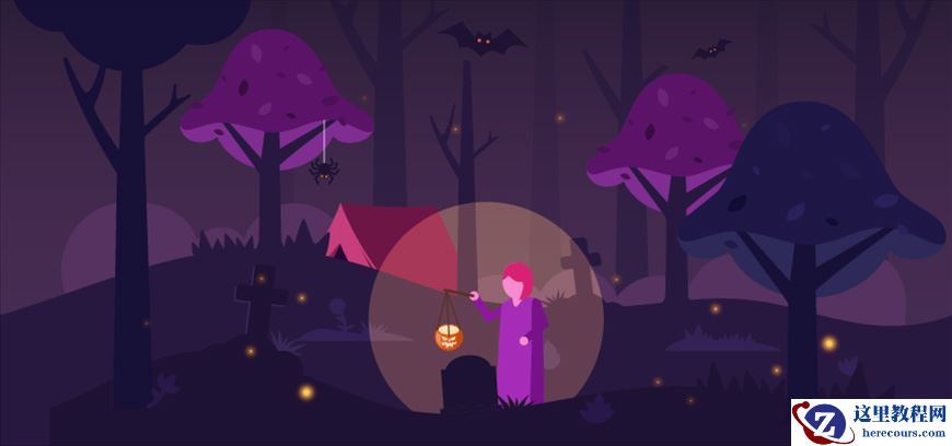 万圣节作品:AI制作唯美的万圣节插画