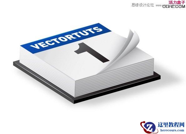 Illustrator绘制质感的三维日历图标