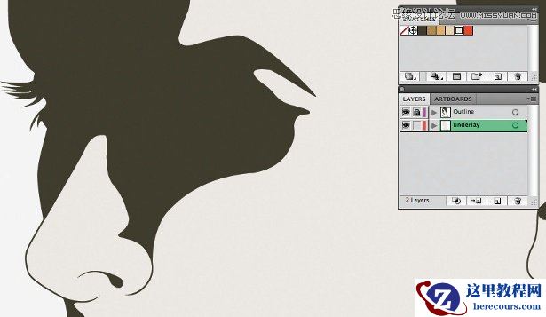 Illustrator绘制一张水滴飞溅效果的面部特效