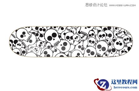 Illustrator给滑板添加骷髅图案效果