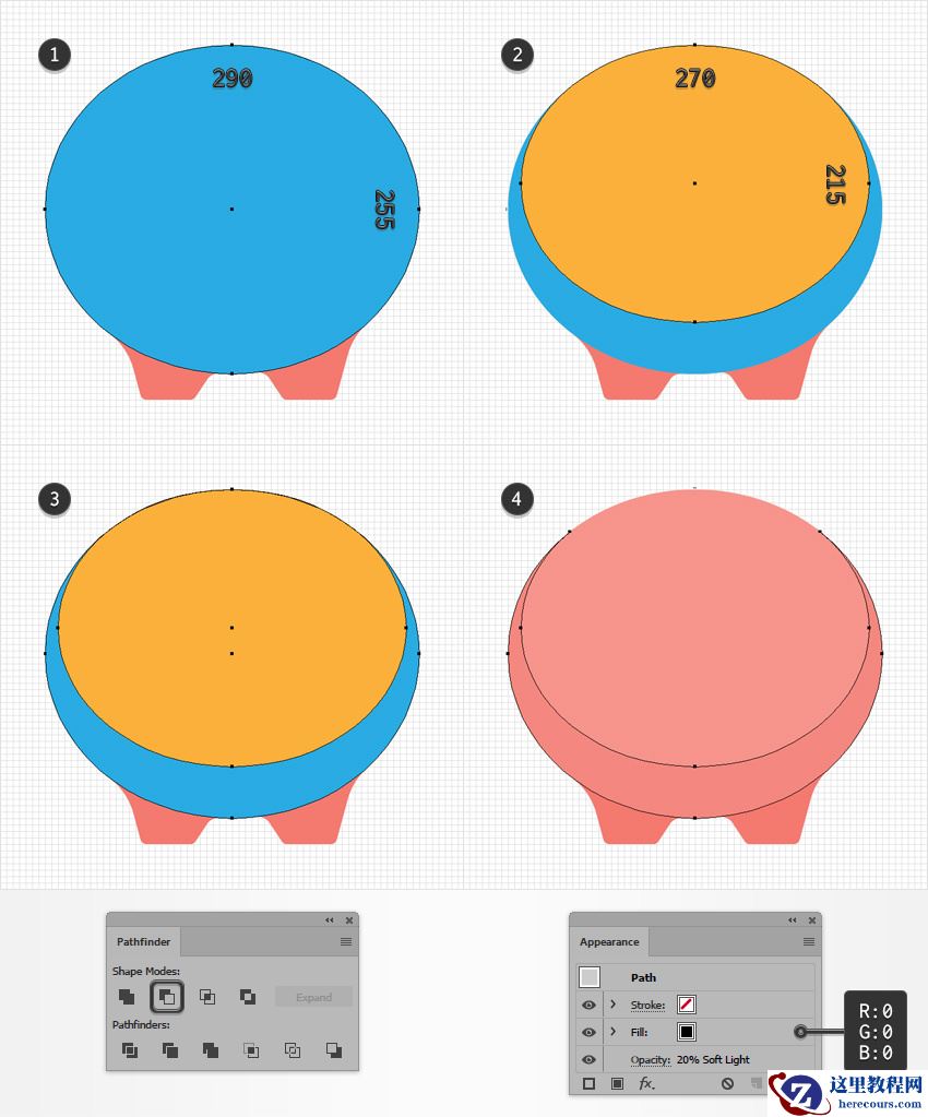 Illustrator绘制卡通风格的存钱罐插画图