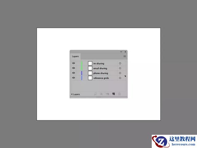 Illustrator制作简约风格的分享图标