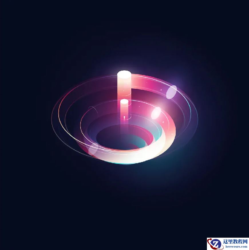 Illustrator绘制时尚立体效果的星球插画