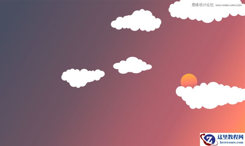 Illustrator绘制沙丘日月星辰的背景插画