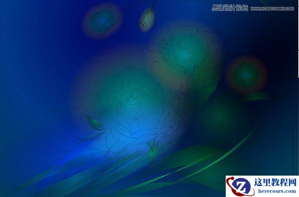 Illustrator绘制有型有色的抽象玫瑰花教程