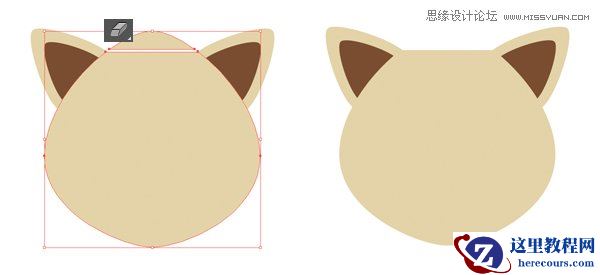 Illustrator制作扁平化动物卡通头像教程