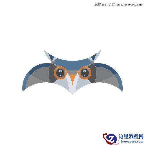 Illustrator使用圆形工具绘制猫头鹰形象