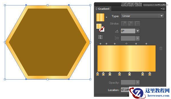Illustrator制作质感立体效果的甜蜜蜂巢