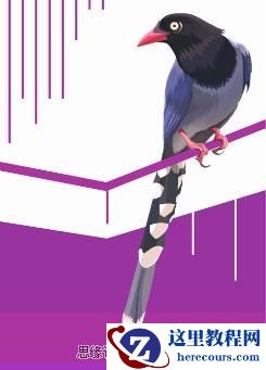 Illustrator色阶画法精细绘制鸟类插画