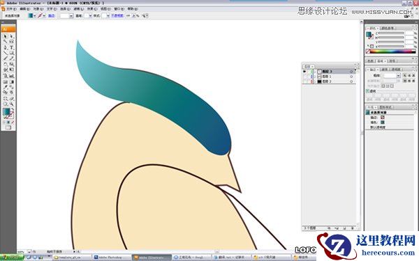 Illustrator绘制矢量风格的中国花鸟画