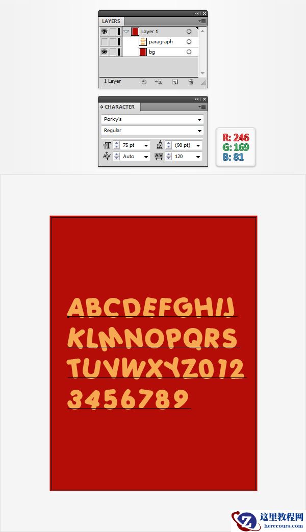 Illustrator制作意大利面艺术特效文字教程